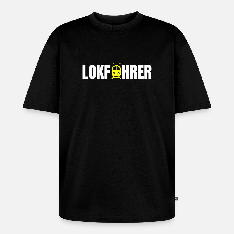Lokführer Design - Unisex Premium Oversized Bio T-Shirt - Schwarz