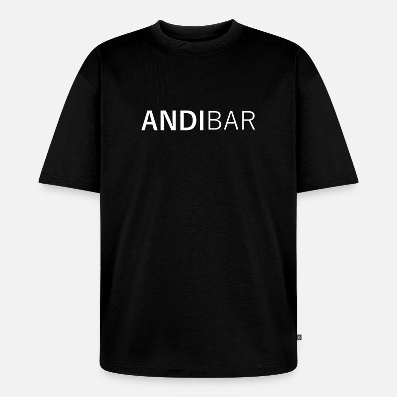 AndiBar - Andreas, Andy, Andi, Andrea Geschenk - Unisex Premium Oversized Bio T-Shirt - Schwarz