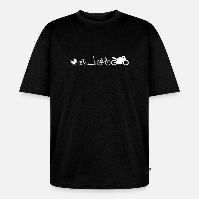 Développement de Motorad Evolution Drôle - T-shirt Premium bio oversize Unisexe - noir