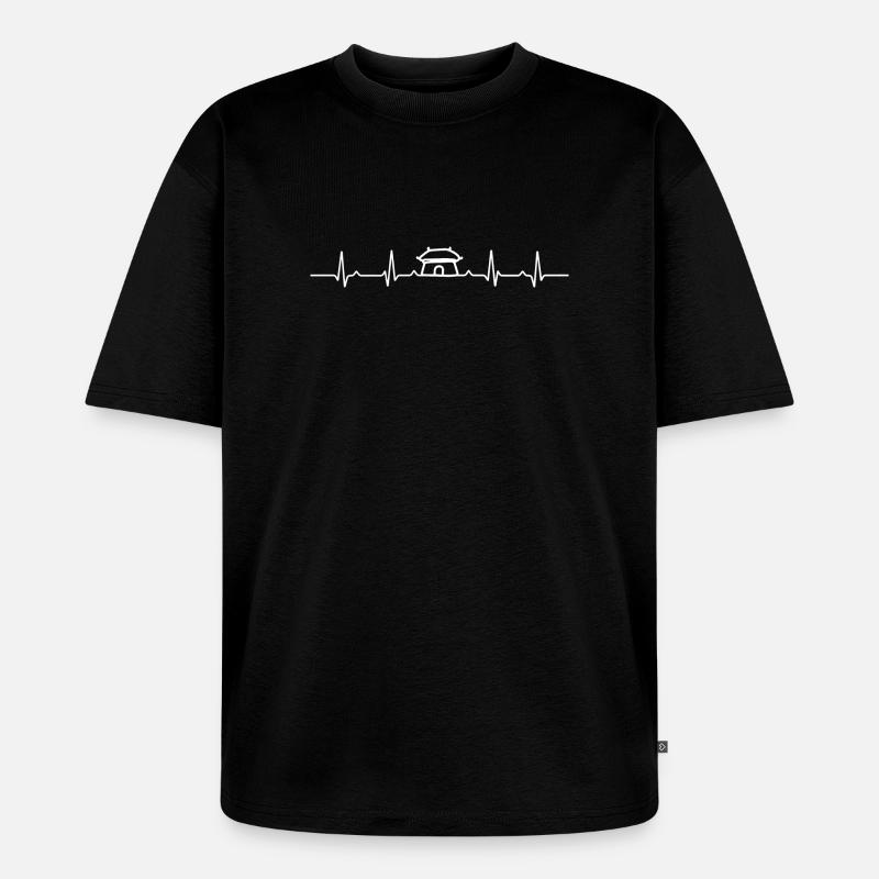 Warten auf Design-Upload - Unisex Premium Oversized Bio T-Shirt - Schwarz