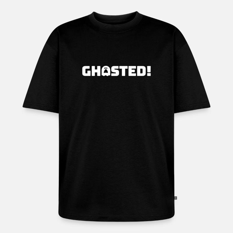 Ghosted2_White - Unisex Premium Oversized Bio T-Shirt - Schwarz