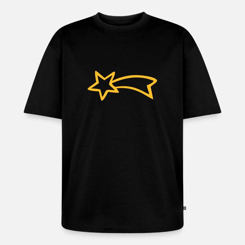 star - Unisex Premium Oversized Organic T-Shirt - black