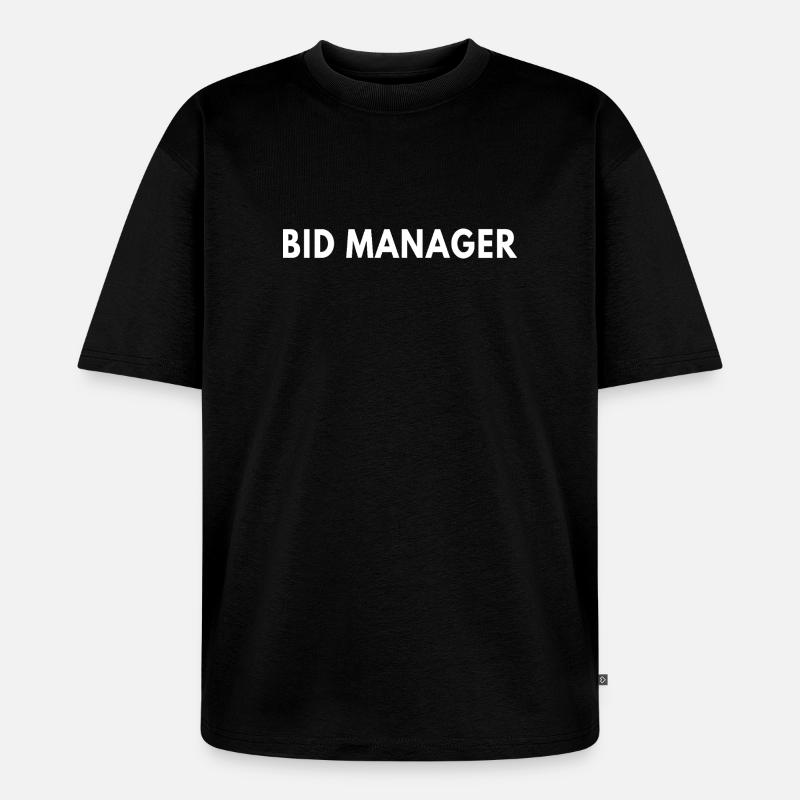 Angebotsmanager Professionelles Angebotsgeschenk - Unisex Premium Oversized Bio T-Shirt - Schwarz