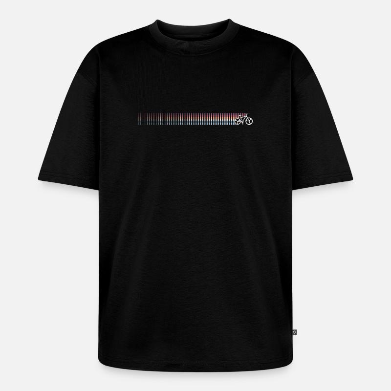 Gradient Barcode Sonnenuntergang - Unisex Premium Oversized Bio T-Shirt - Schwarz