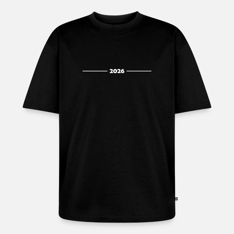 2026 Strich - Unisex Premium Oversized Bio T-Shirt - Schwarz