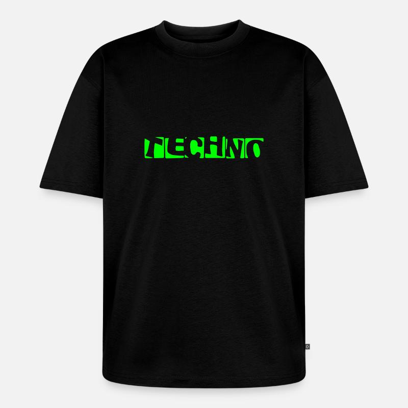 034 - Techno - Unisex Premium Oversized Bio T-Shirt - Schwarz
