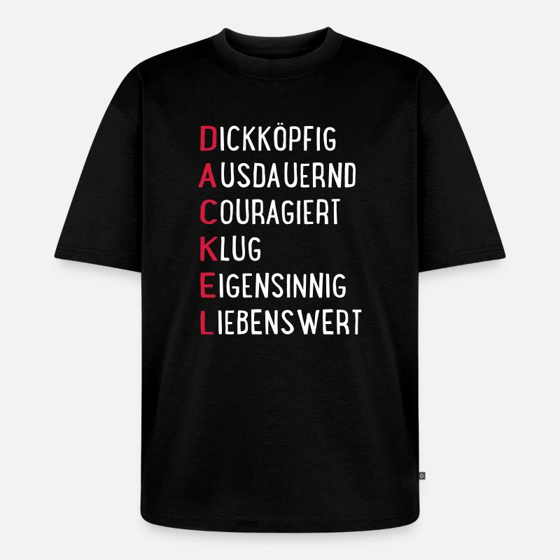Dackel - Unisex Premium Oversized Bio T-Shirt - Schwarz