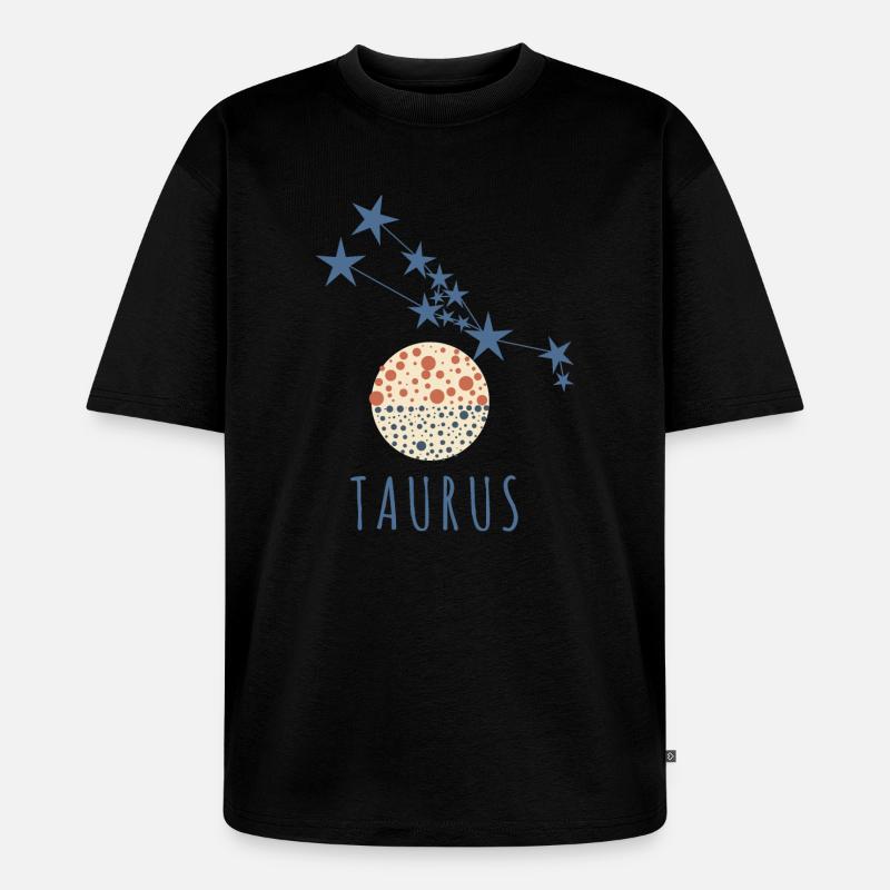 Das Sternbild Stier - Unisex Premium Oversized Bio T-Shirt - Schwarz
