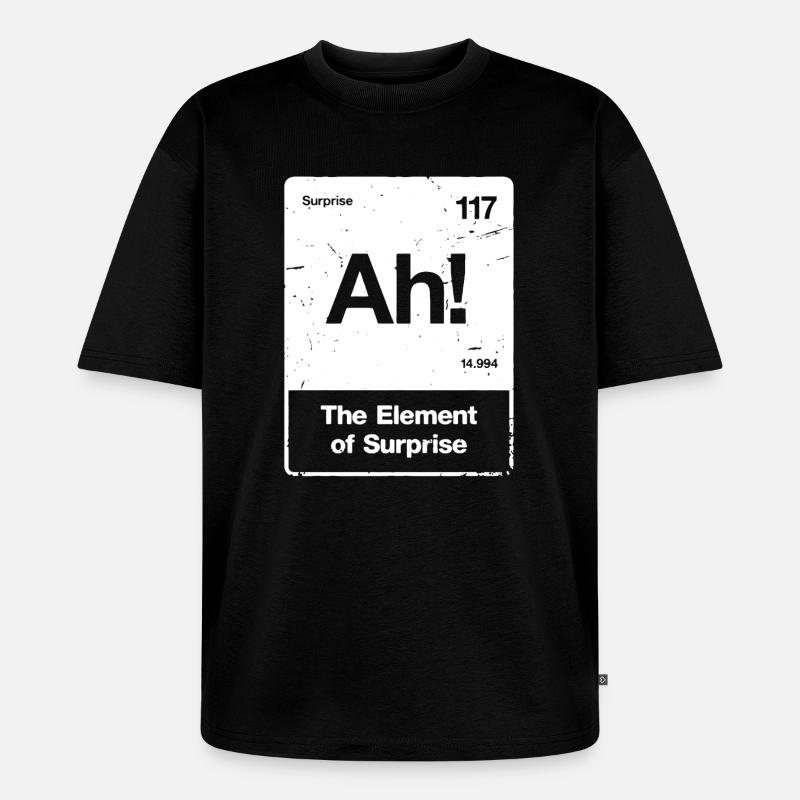Ah! Element Überraschung - Unisex Premium Oversized Bio T-Shirt - Schwarz