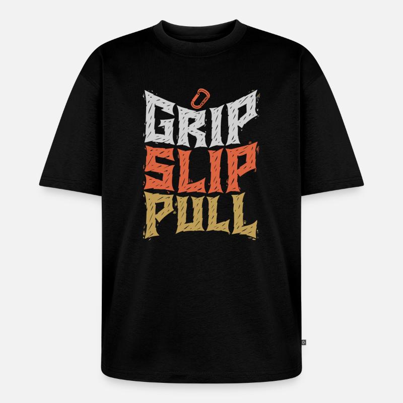 Grip Slip Pull Graphic Tee - T-shirt Premium bio oversize Unisexe - noir