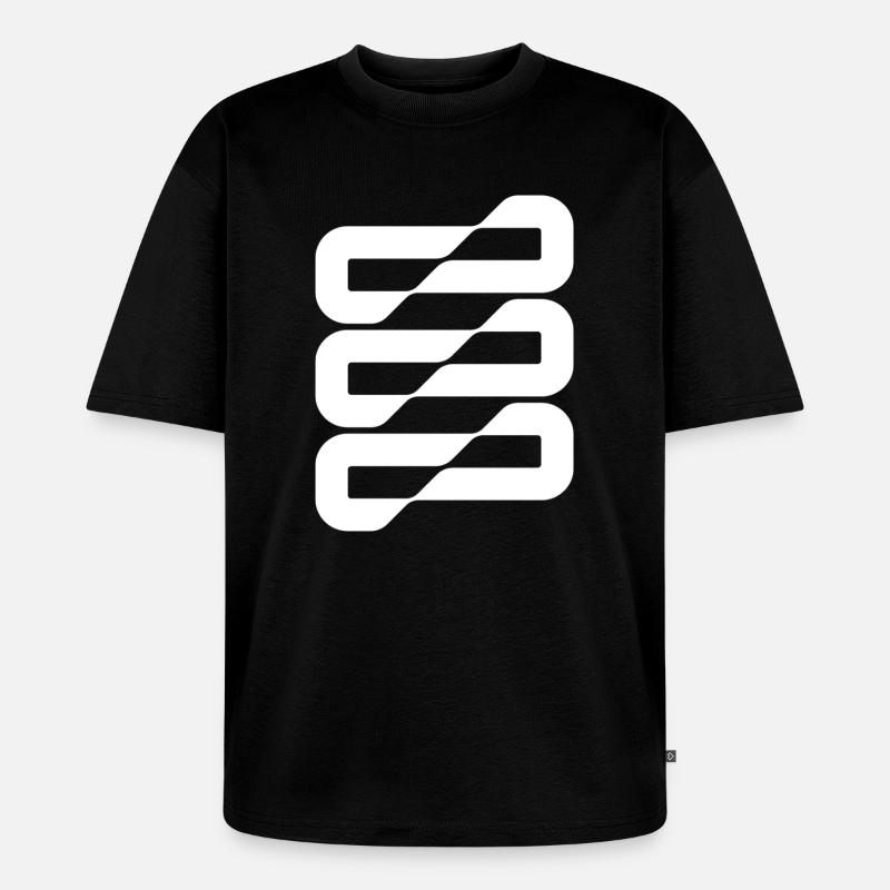 Flowwave-Stripes Abstract - Unisex Premium Oversized Bio T-Shirt - Schwarz