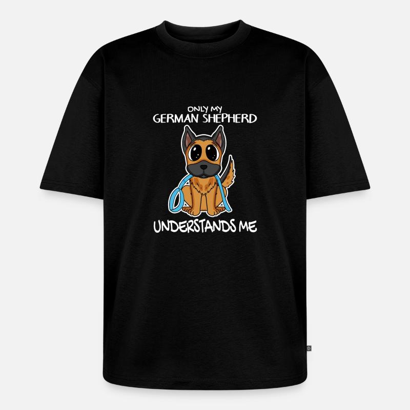 Deutscher Schäferhund - Unisex Premium Oversized Bio T-Shirt - Schwarz