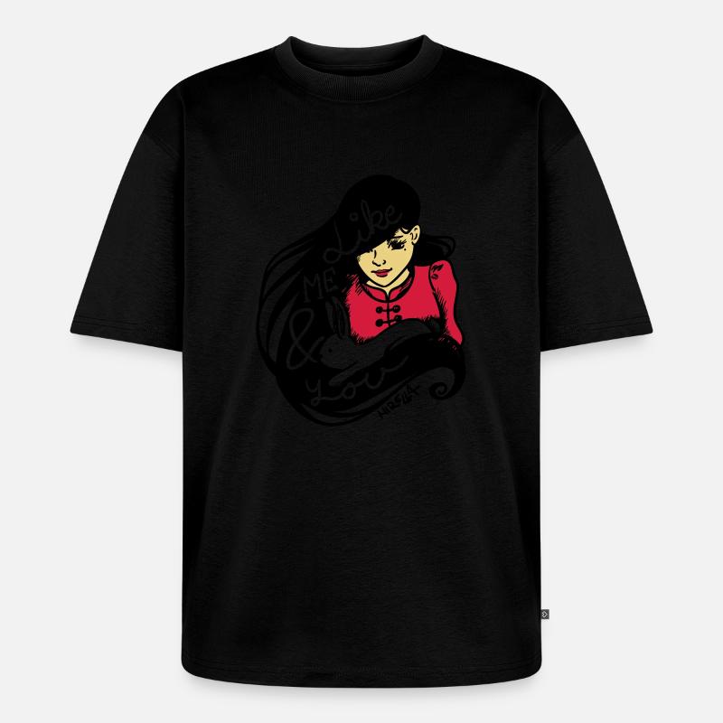 Like me & you - Unisex Premium Oversized Bio T-Shirt - Schwarz