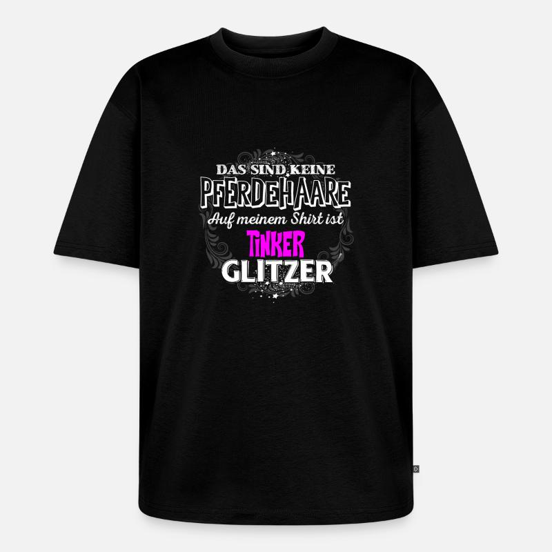 TINKER - Glitzer - Unisex Premium Oversized Bio T-Shirt - Schwarz
