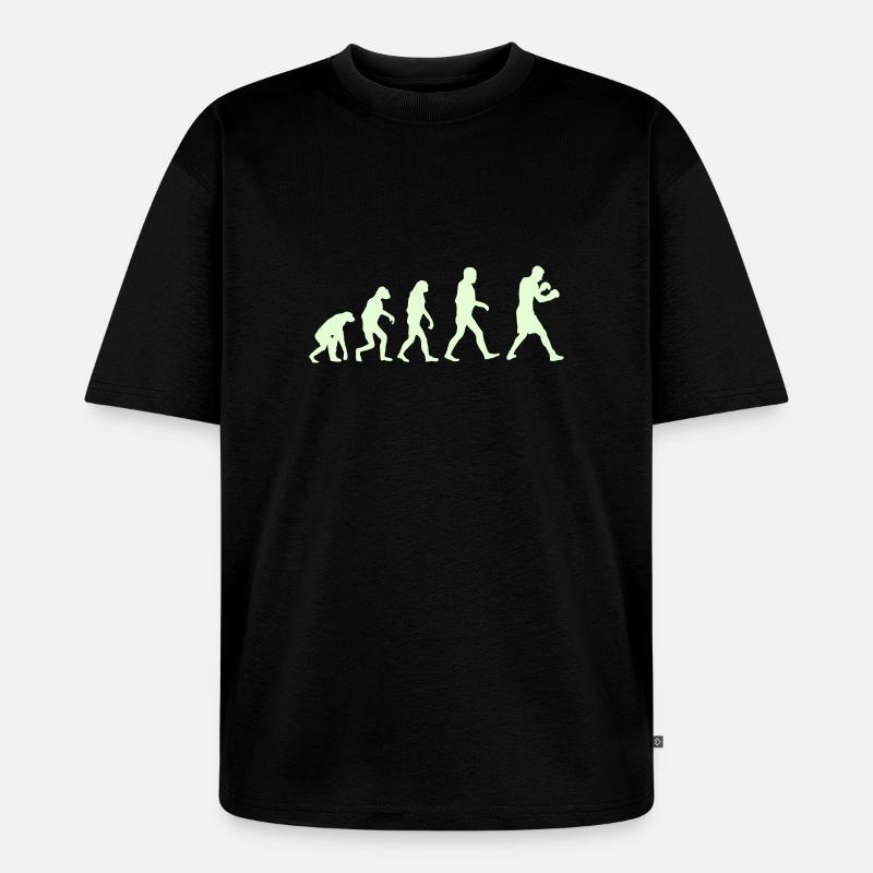 Boxing Evolution logo - Unisex Premium Oversized Bio T-Shirt - Schwarz
