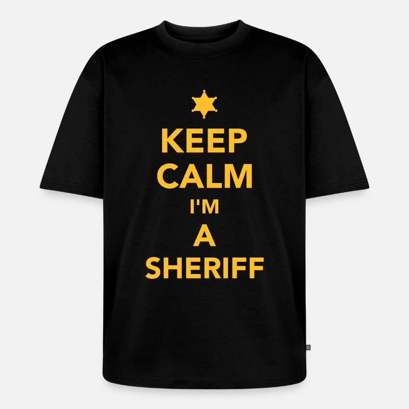 Sheriff - Unisex Premium Oversized Bio T-Shirt - Schwarz