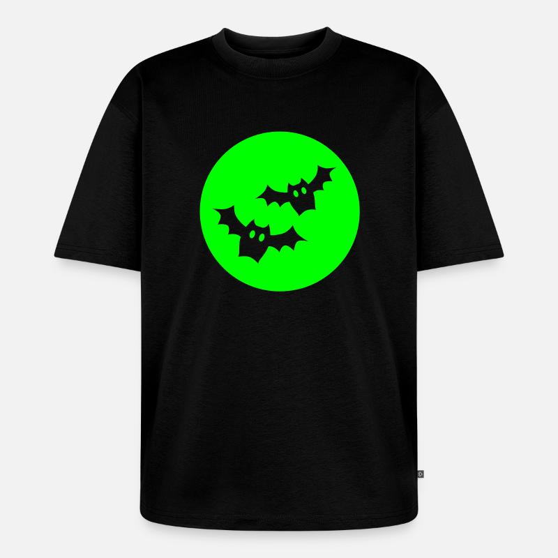 Fledermäuse - Unisex Premium Oversized Bio T-Shirt - Schwarz