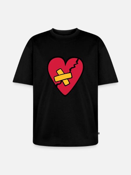 CoeurBrisé - Unisex Premium Oversized Organic T-Shirt - black