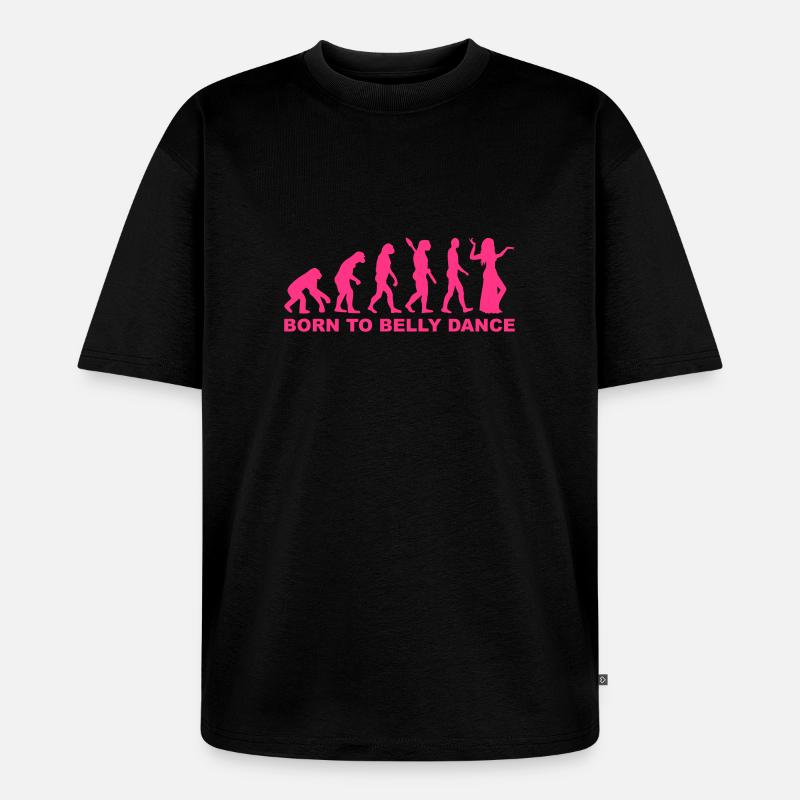 Evolution belly dance - T-shirt Premium bio oversize Unisexe - noir