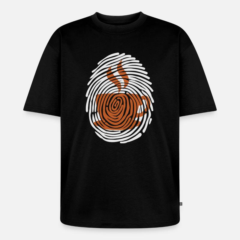 Kaffeetrinker Kaffee Kaffeetasse Milchkaffee - Unisex Premium Oversized Bio T-Shirt - Schwarz