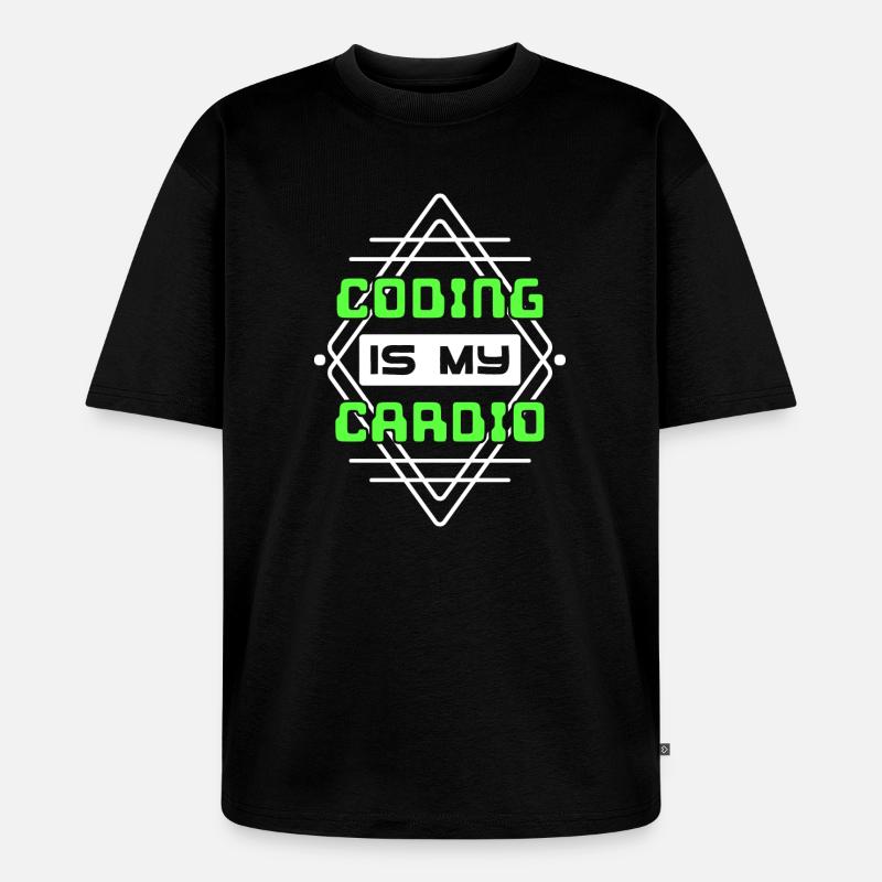 Developer Statement Code Skripting Webentwickler - Unisex Premium Oversized Bio T-Shirt - Schwarz