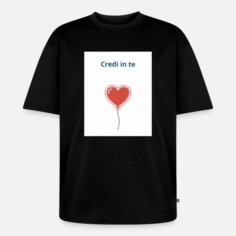Glaube an dich selbst - Unisex Premium Oversized Bio T-Shirt - Schwarz