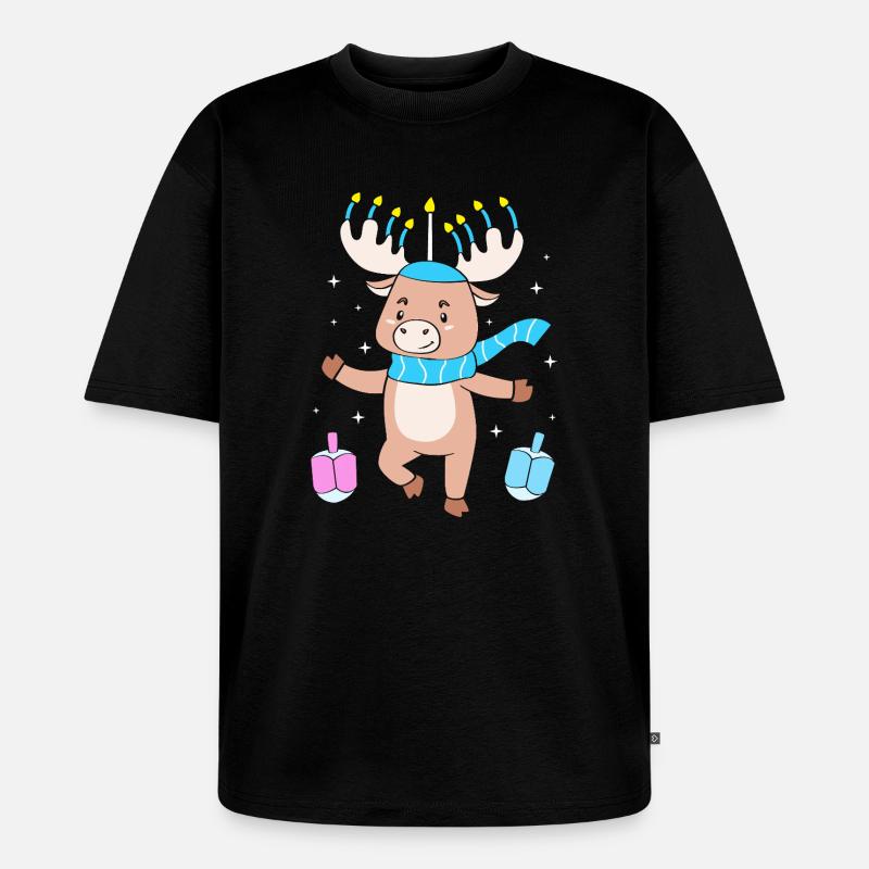 Hanoukka Hanoukka Hanoucca - T-shirt Premium bio oversize Unisexe - noir