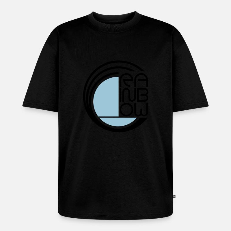 Rainbow Logo symbol - Unisex Premium Oversized Bio T-Shirt - Schwarz