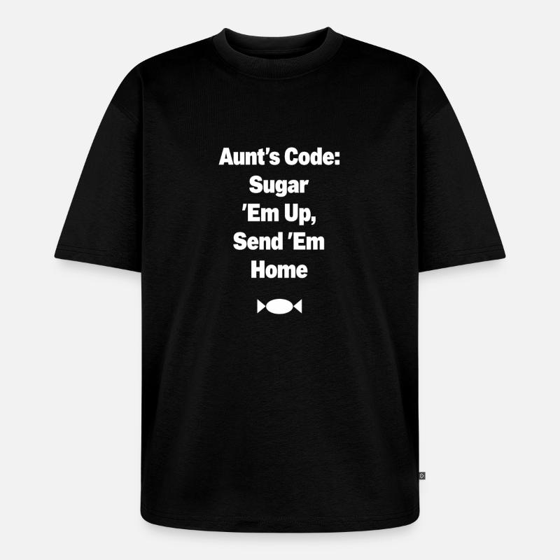 Tante-Code Sugar Em Up - Unisex Premium Oversized Bio T-Shirt - Schwarz