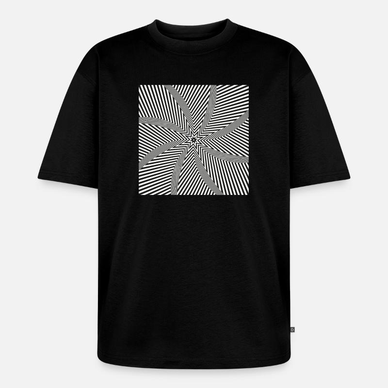 Starburst optisches Labyrinth - Unisex Premium Oversized Bio T-Shirt - Schwarz