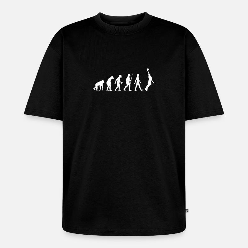 Basketball Evolution Geschenk - Unisex Premium Oversized Bio T-Shirt - Schwarz