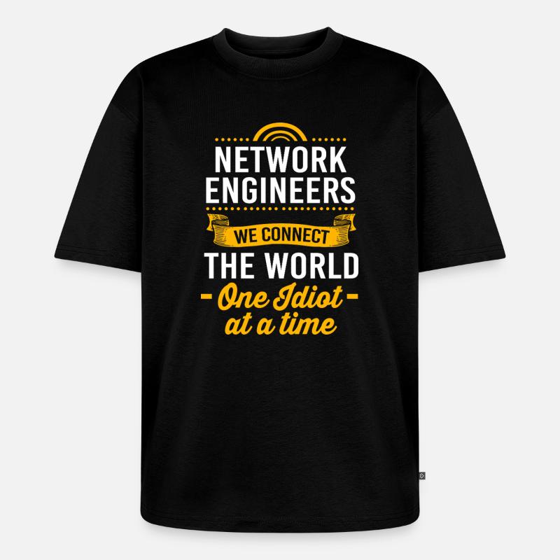 Netzwerk Ingenieur Programmierer Informatiker - Unisex Premium Oversized Bio T-Shirt - Schwarz