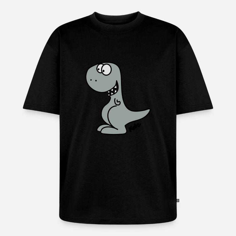Dino (c) - Unisex Premium Oversized Bio T-Shirt - Schwarz