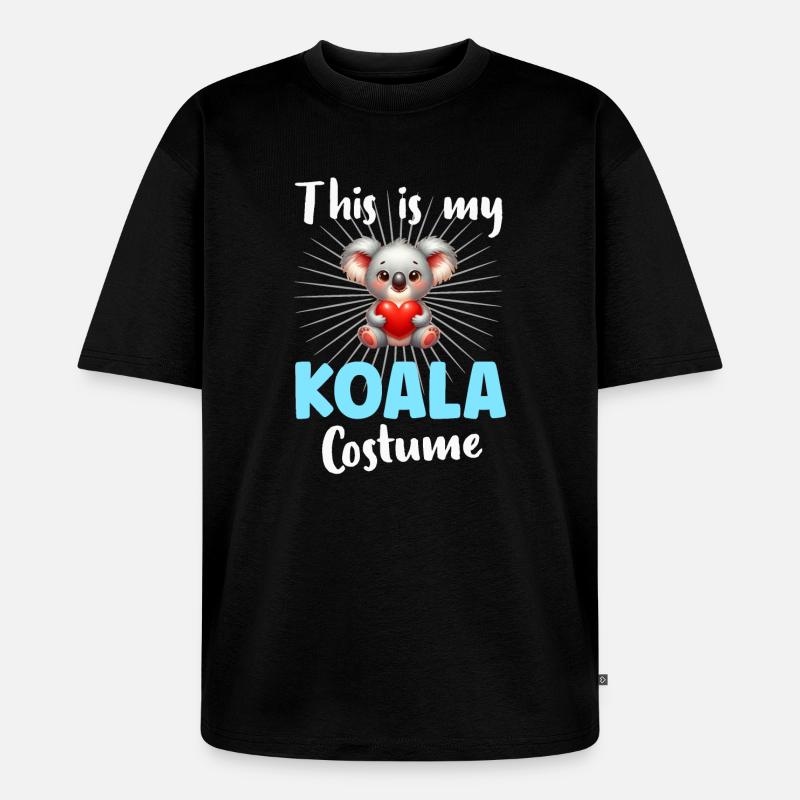 Koala Koalabär - Unisex Premium Oversized Bio T-Shirt - Schwarz