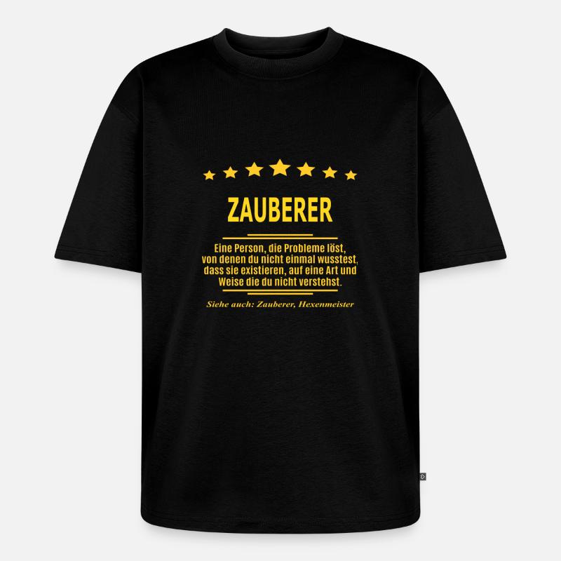 ZAUBERER - Unisex Premium Oversized Bio T-Shirt - Schwarz