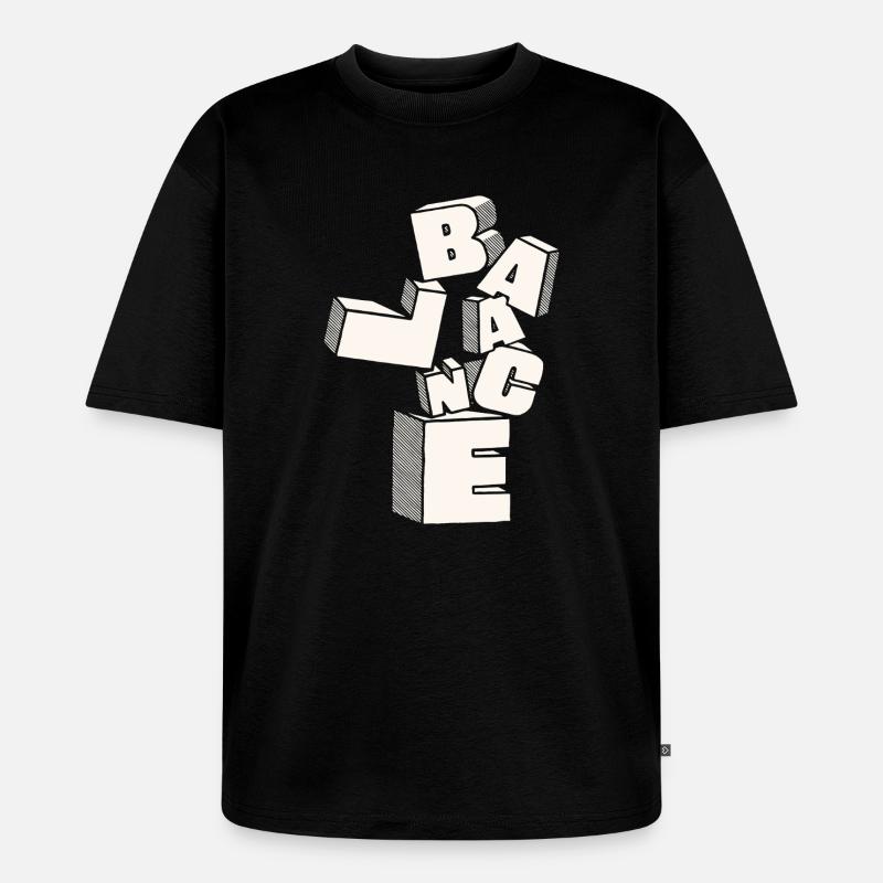 Saldo in 3D-Blockbuchstaben - Unisex Premium Oversized Bio T-Shirt - Schwarz