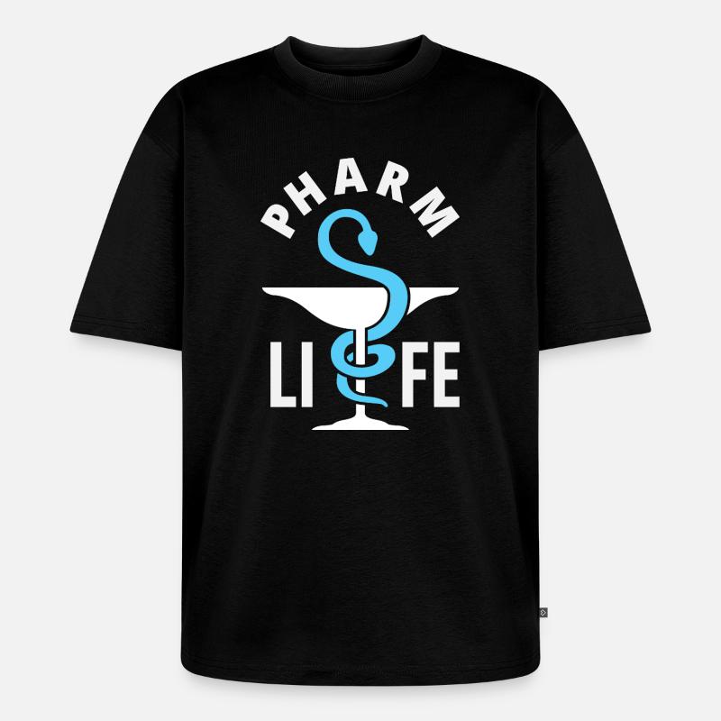 Apotheker Pharmazeutisch-technischer - Unisex Premium Oversized Bio T-Shirt - Schwarz