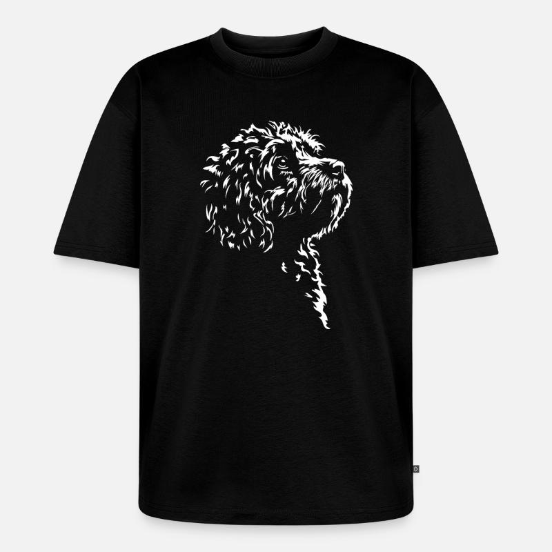 Cavapoo Silhouette Chien Wilsigns - T-shirt Premium bio oversize Unisexe - noir