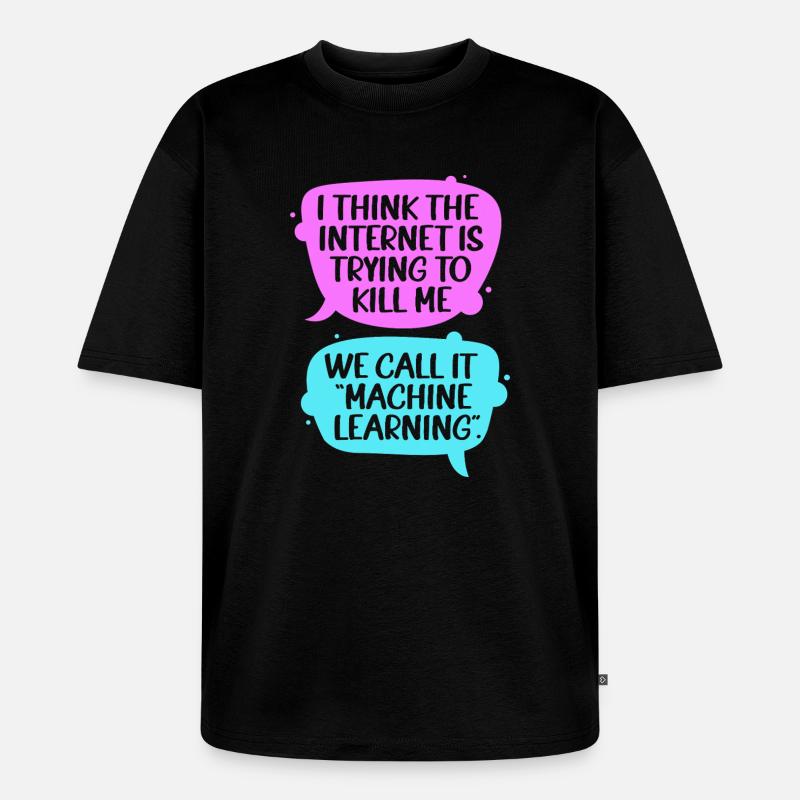 GPT Programmer Coder - Unisex Premium Oversized Organic T-Shirt - black