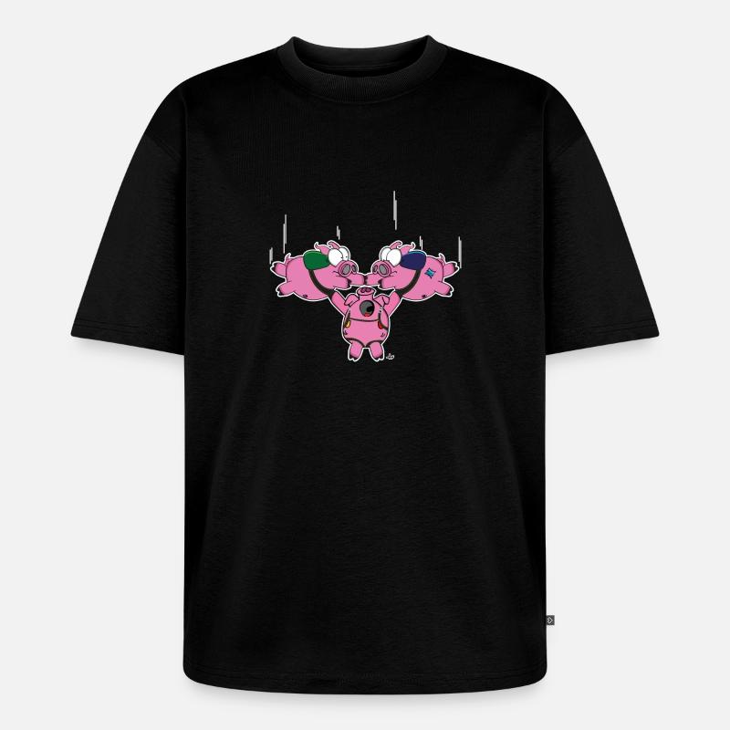 Poops hybrides - T-shirt Premium bio oversize Unisexe - noir