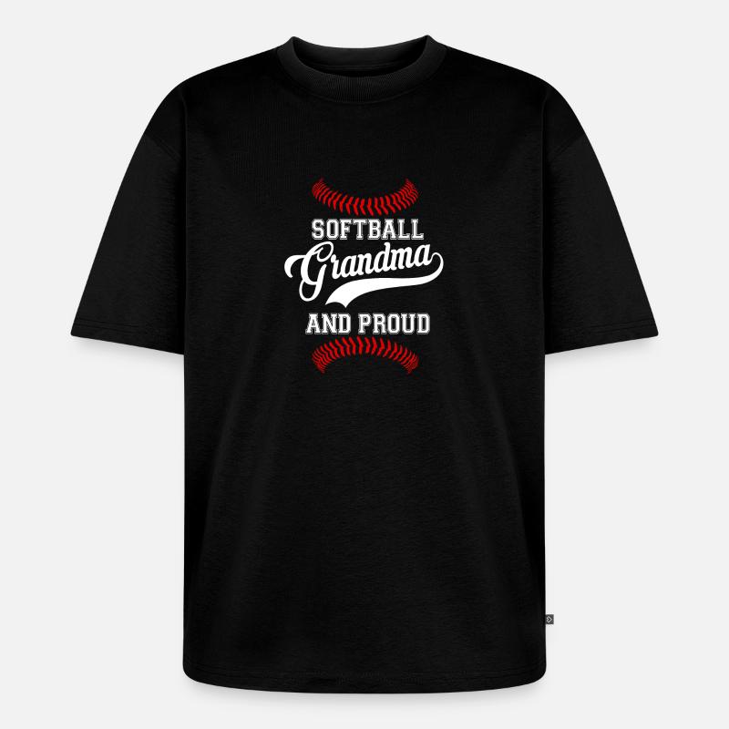 Softball granny - Unisex Premium Oversized Organic T-Shirt - black