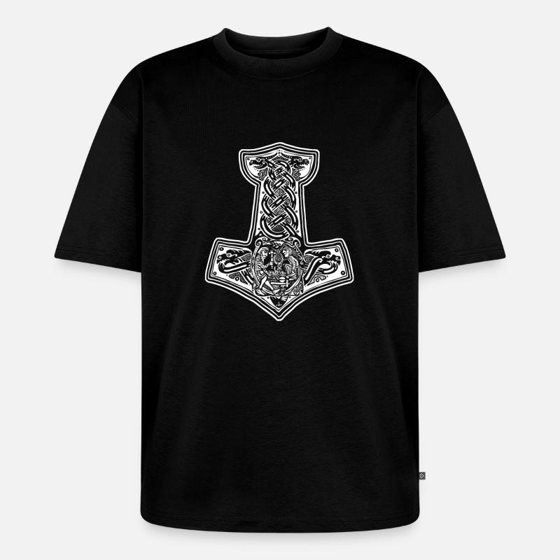 Mjölnir - Unisex Premium Oversized Bio T-Shirt - Schwarz