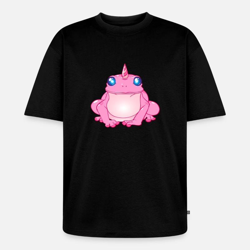 Frosch - Unisex Premium Oversized Bio T-Shirt - Schwarz