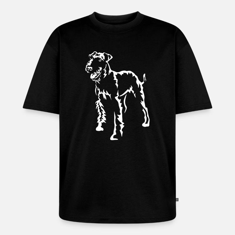 Airedale Terrier "Black Edition" - Unisex Premium Oversized Bio T-Shirt - Schwarz