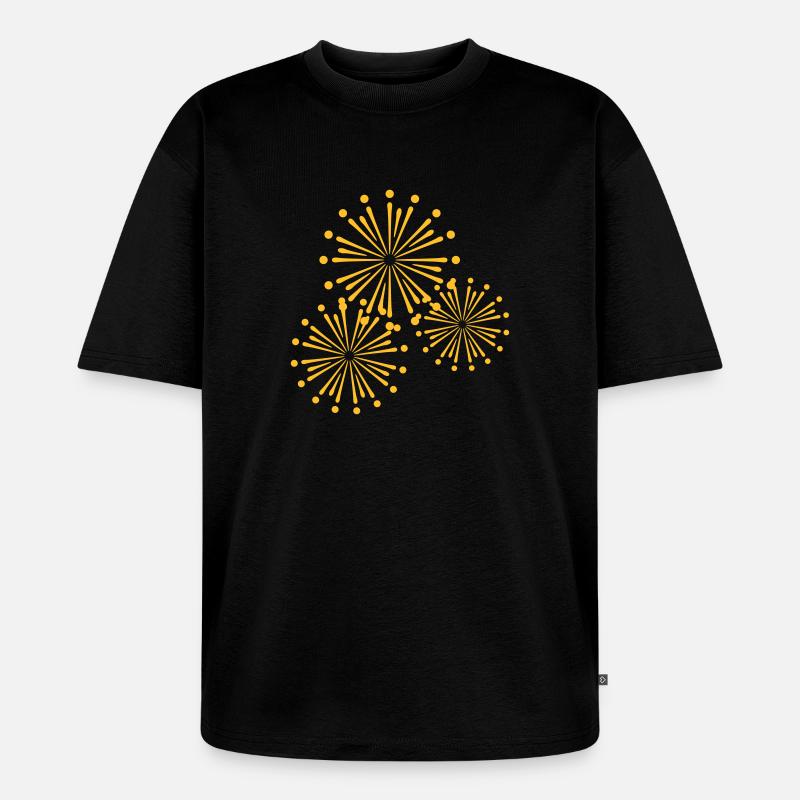 Firework Design - T-shirt Premium bio oversize Unisexe - noir
