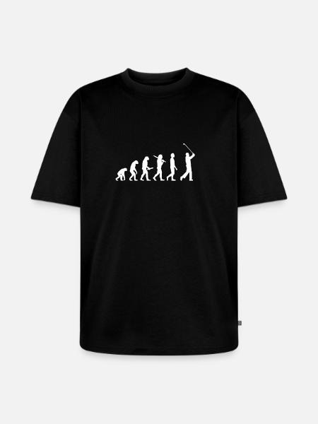 Golf Golfer Evolution - Unisex Premium Oversized Bio T-Shirt - Schwarz
