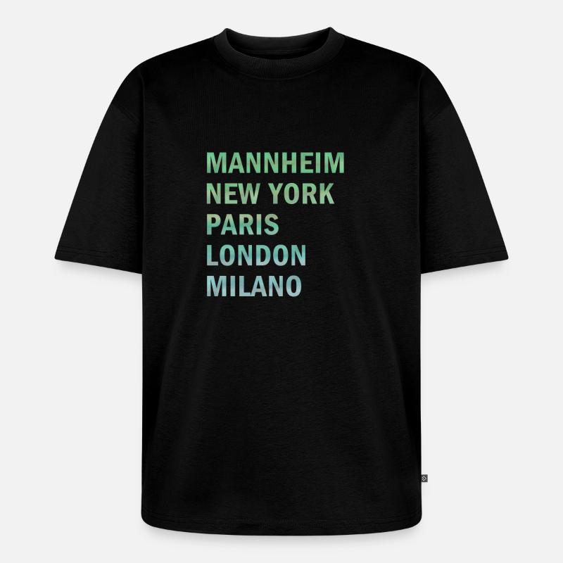 Metropole Mannheim - Unisex Premium Oversized Bio T-Shirt - Schwarz