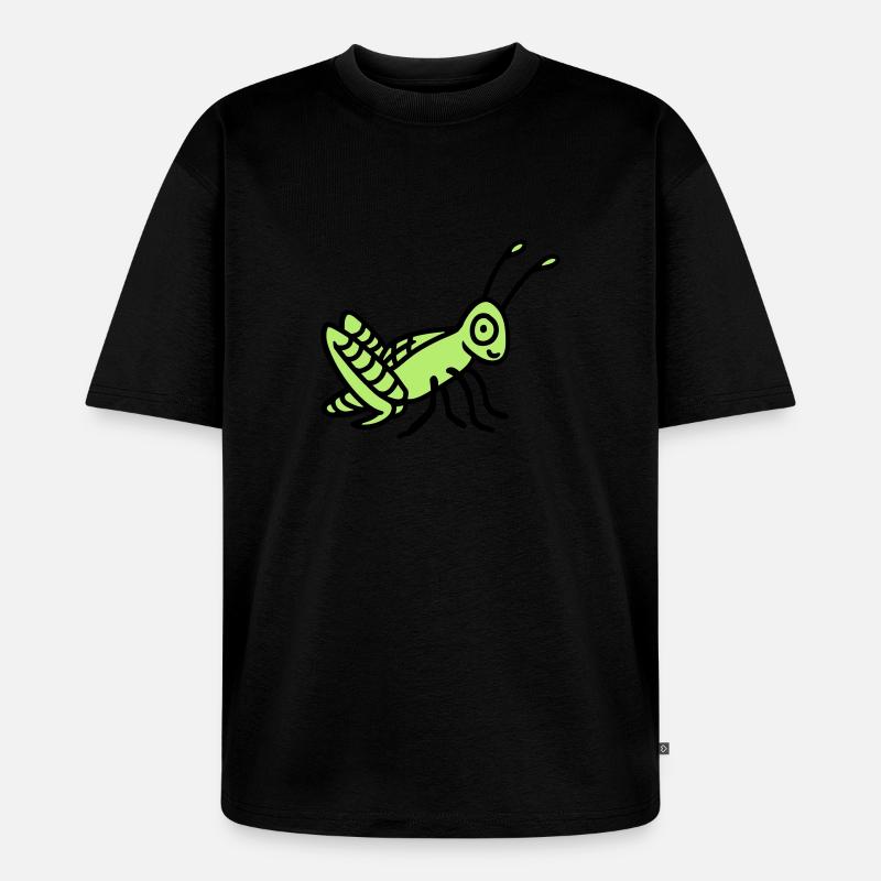 Grashüpfer - Unisex Premium Oversized Bio T-Shirt - Schwarz
