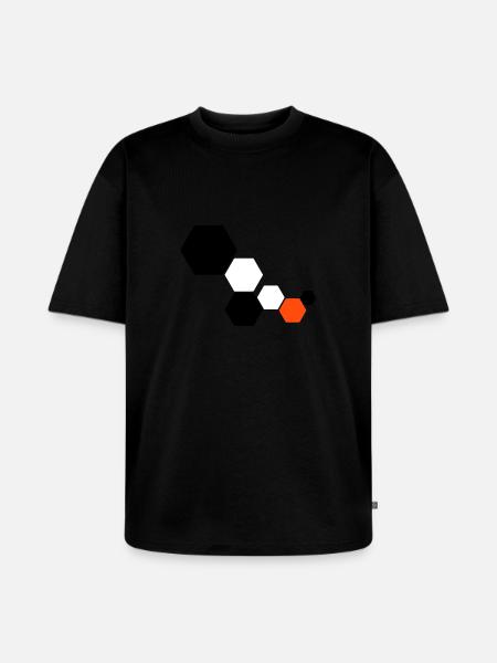 Waben 6 - Unisex Premium Oversized Bio T-Shirt - Schwarz