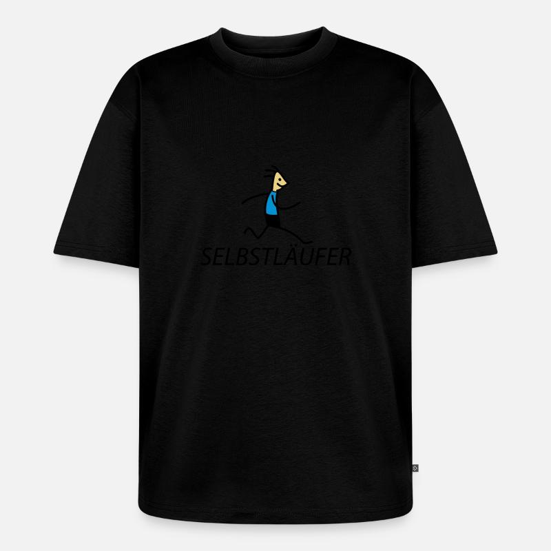 Selbstläufer (b) - Unisex Premium Oversized Bio T-Shirt - Schwarz